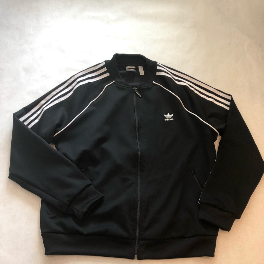 Adidas Track style zip up jacket XL Like New!